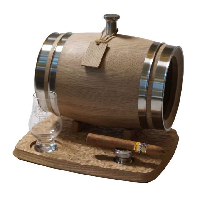 3L Custom Oak Whiskey Aging Barrel Personalized Bourbon Gift for Summer, Weddings & Home Bars