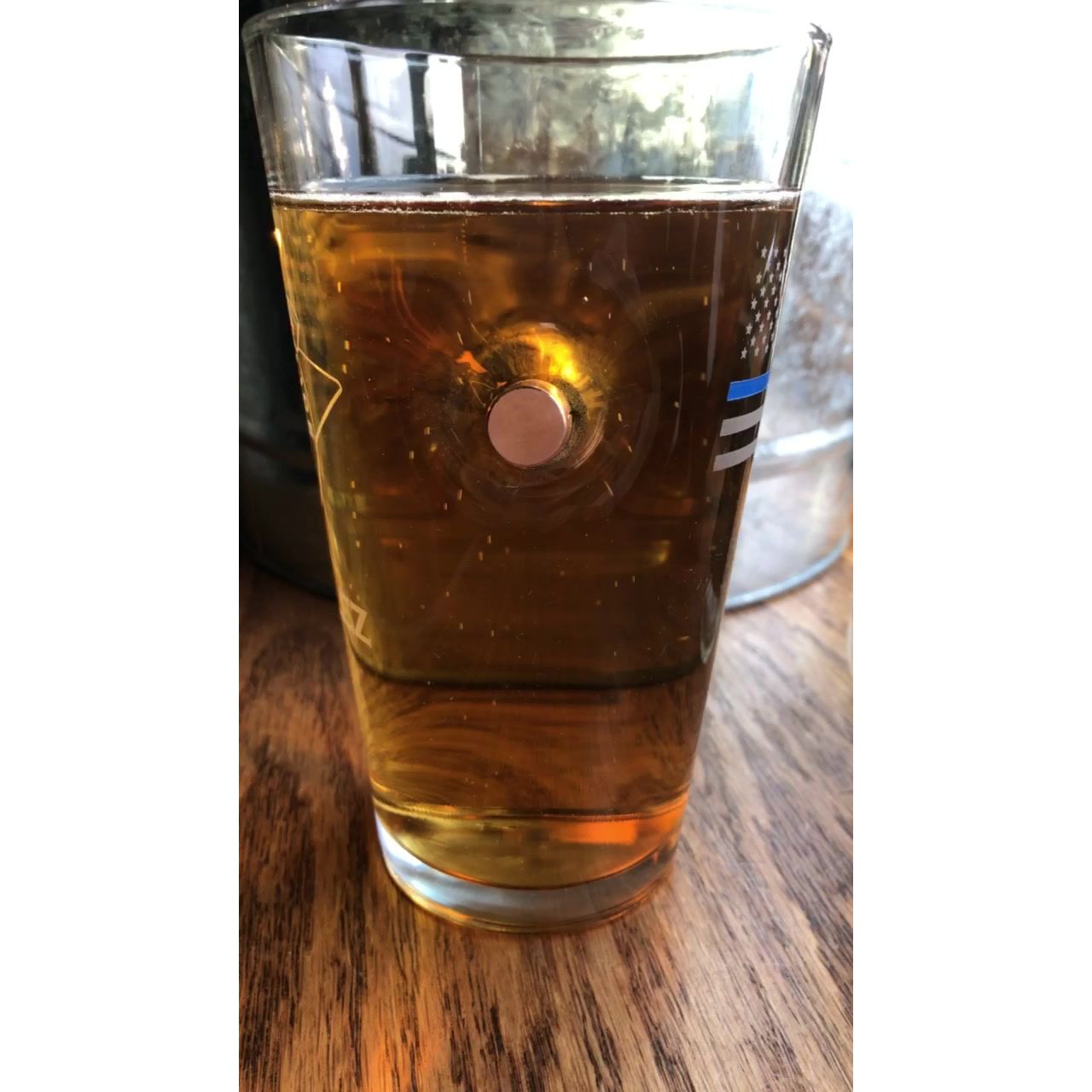 Thin Blue Line Pint Glass – Patriotic Beer Glass for Police & First Responders