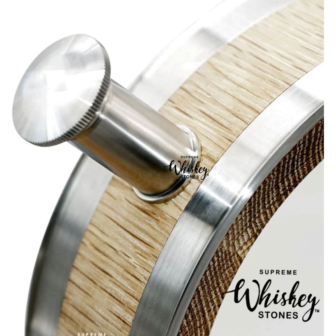 Handcrafted Vintage Oak Whiskey Barrel Decanter for Fast Aging