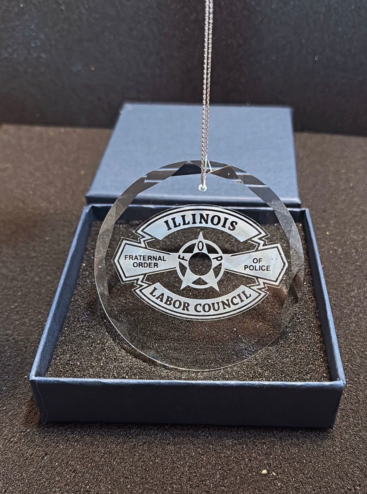 Personalized Glass Christmas Ornament – Custom Laser Engraved Gift