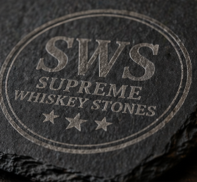Custom Engraved Slate Coasters – Square or Round – 4 Inch Premium Natural Slate Set