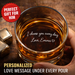 Personalized engraved whiskey glass with hidden love message, Valentine’s Day gift for him
