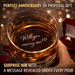 Personalized engraved whiskey glass with hidden love message, romantic Valentine’s Day gift
